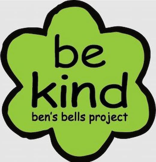 Ben's Bells logo. "Be Kind. Ben's Bells project."