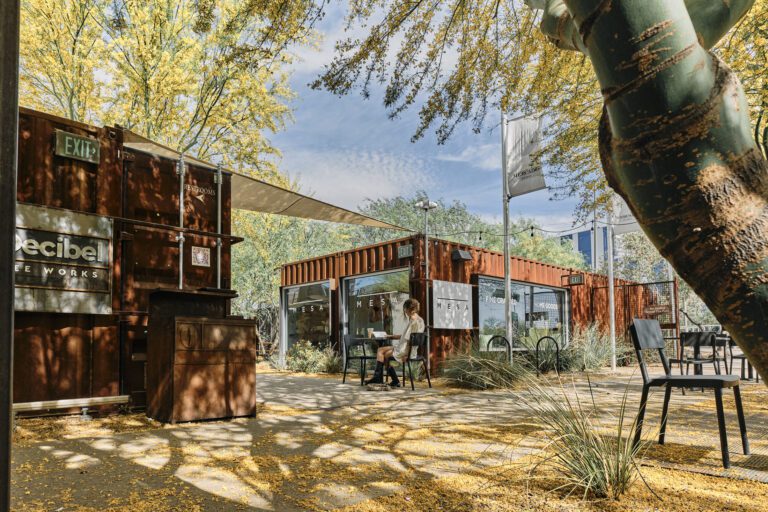 A patron sits at the MSA Annex.